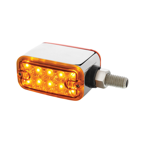 20 LED Dual Function Reflector Double Face Light - Horizontal Mount -Amber & Red LED/Amber & Red Lens