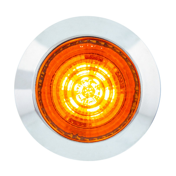 6 LED 1-1/4" Dual Function Light (Clearance/Marker)-Amber LED/Amber Lens