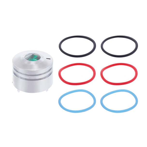 41167-UP DELUXE SIGNATURE A/C CONTROL KNOB FOR PETERBILT - GREEN CRYSTAL