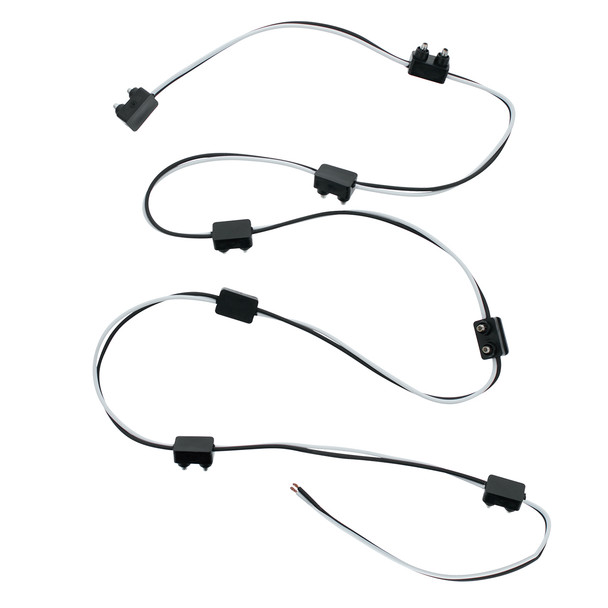 2-Prong Plug Wiring Harness With 6" Lead Between Plugs - 8 Plugs