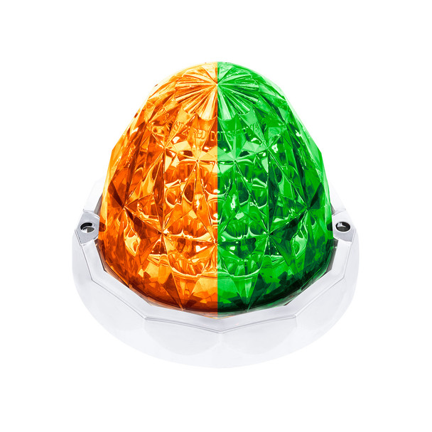 Double Fury 19 LED Dual Function Crystal Watermelon Light Kit With Bezel-Amber & Green LED/Clear Lens