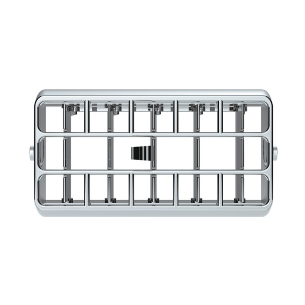 41015-UP CHROME PLASTIC A/C VENT FOR 2001-05 PETERBILT - CENTER