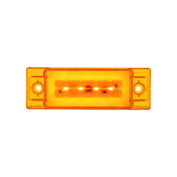 16 LED Rectangular GloLight (Clearance/Marker) - Amber LED/Amber Lens