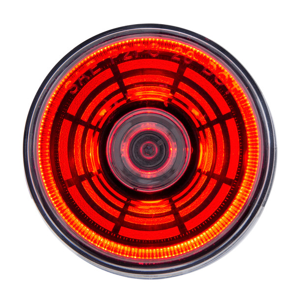 4 LED 2.5" Round Abyss Light (Clearance/Marker) - Red LED/Clear Lens