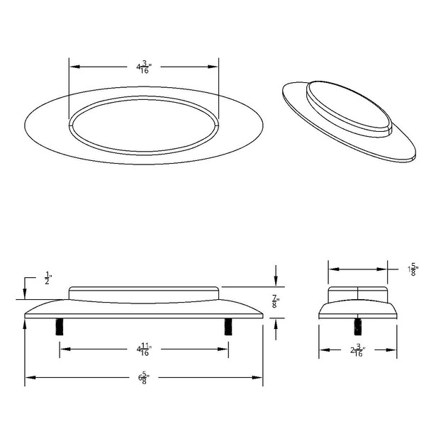 10 LED Oval Double Fury Light With Clear Lens & Chrome Bezel (Clearance/Marker) - Amber & Blue LED/Clear Lens