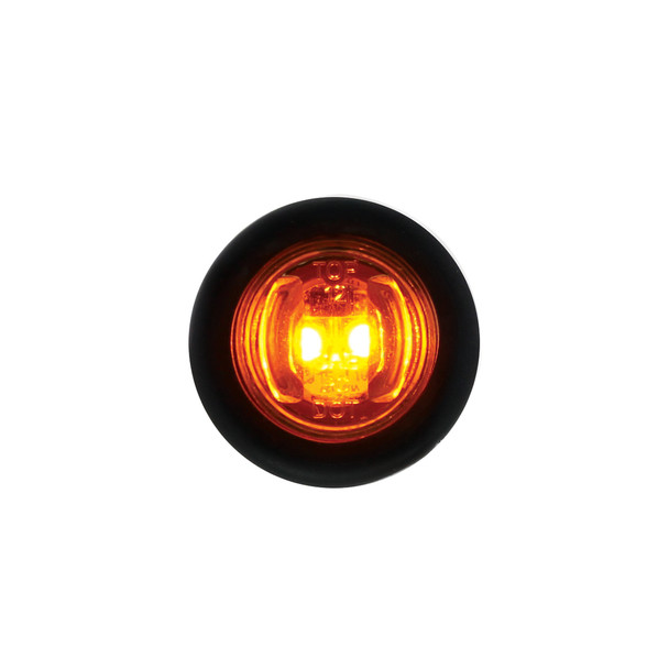 2 LED 3/4" Mini Light (Clearance/Marker) With Rubber Grommet - Amber LED/Amber Lens (Bulk)
