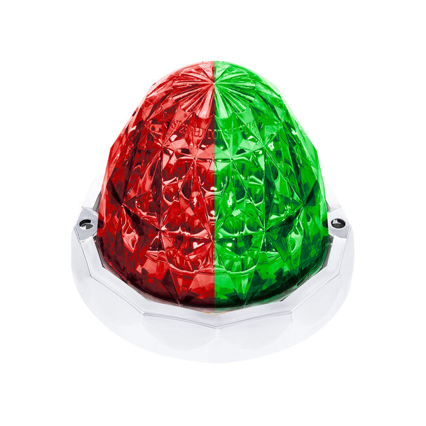 Double Fury 19 LED Dual Function Crystal Watermelon Light Kit With Bezel-Red & Green LED/Clear Lens