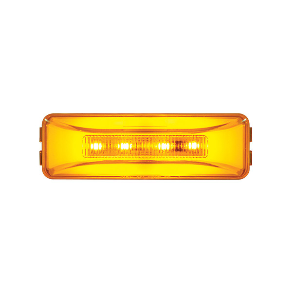 10 LED Rectangular GloLight (Clearance/Marker) - Amber LED/Amber Lens (Bulk)