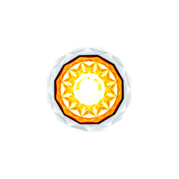 2 LED Dual Function Mini Crystal Watermelon Light (Clearance/Marker)-Amber LED/Clear Lens