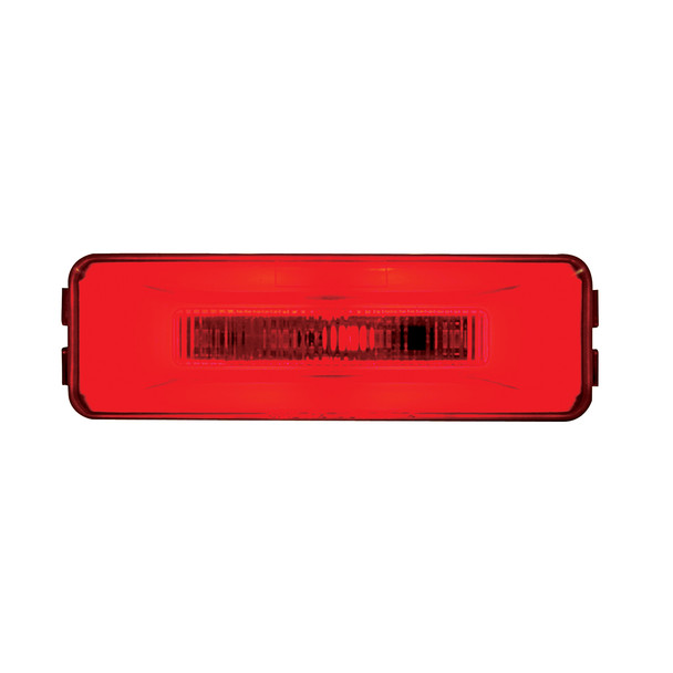 10 LED Rectangular GloLight (Clearance/Marker) - Red LED/Red Lens
