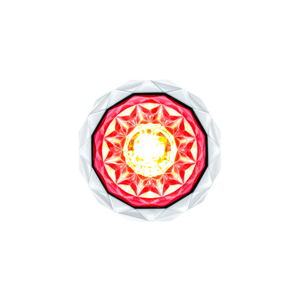 2 LED Dual Function Mini Crystal Watermelon Light (Clearance/Marker)-Red LED/Clear Lens