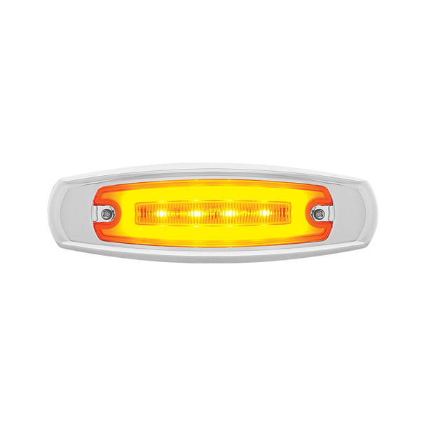 16 LED Rectangular GloLight With Bezel (Clearance/Marker) - Amber LED/Amber Lens (Bulk)