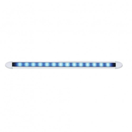 14 LED 6" Slim Light Bar - Blue LED/Clear Lens