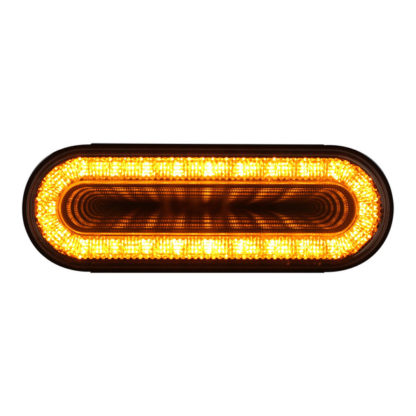 24 LED 6" Oval Mirage Light (Turn Signal) - Amber LED/Clear Lens
