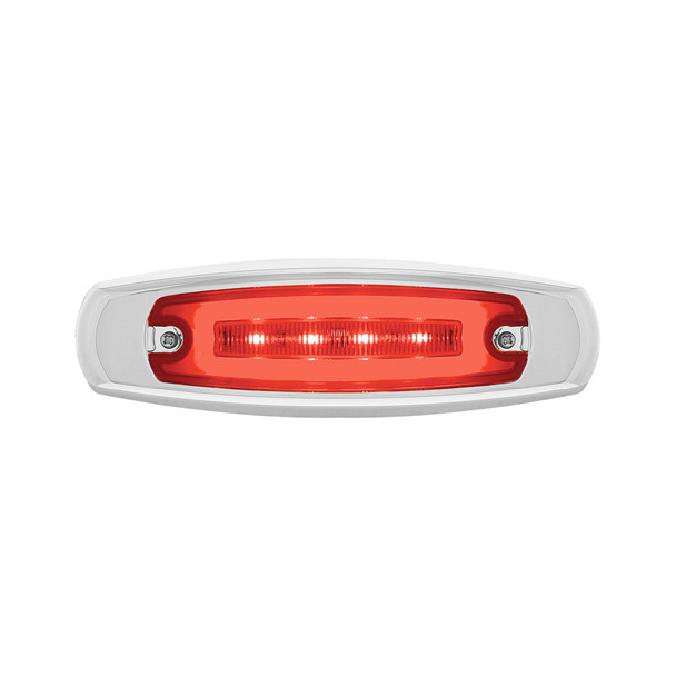 16 LED Rectangular GloLight With Bezel (Clearance/Marker) - Red LED/Red Lens (Bulk)