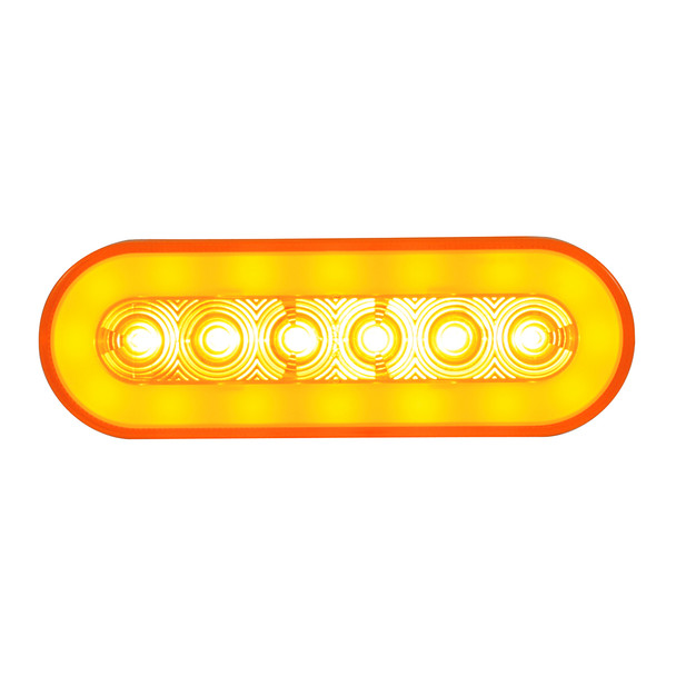 22 LED 6" Oval GloLight (Turn Signal) - Amber LED/Amber Lens