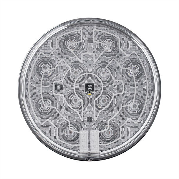 12 LED 4" Round Light (Stop, Turn & Tail) With Heated Lens - Red LED/Clear Lens