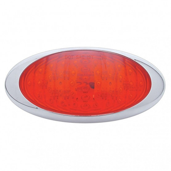 40 LED Oval Phantom III Light (Stop, Turn & Tail) - Red LED/Red Lens
