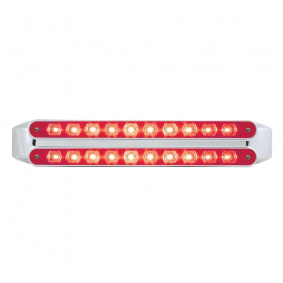 Dual 10 LED 9" Light Bars (Stop, Turn & Tail) - Red LED/Red Lens