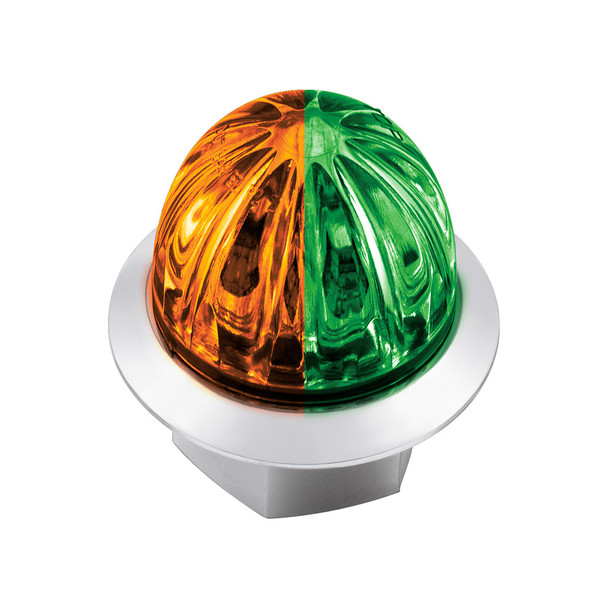 Double Fury 4 LED Dual Function 1-1/8" Watermelon Light-Amber & Green LED
