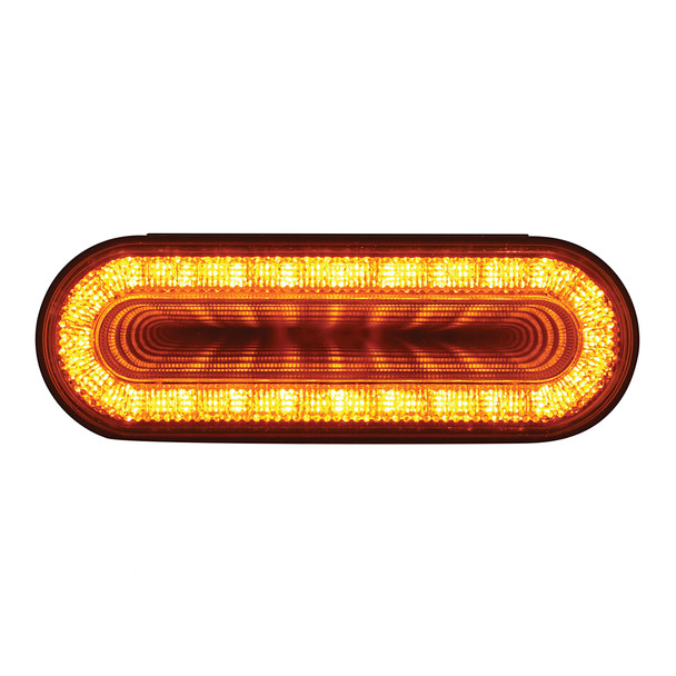 24 LED 6" Oval Mirage Light (Turn Signal) - Amber LED/Amber Lens