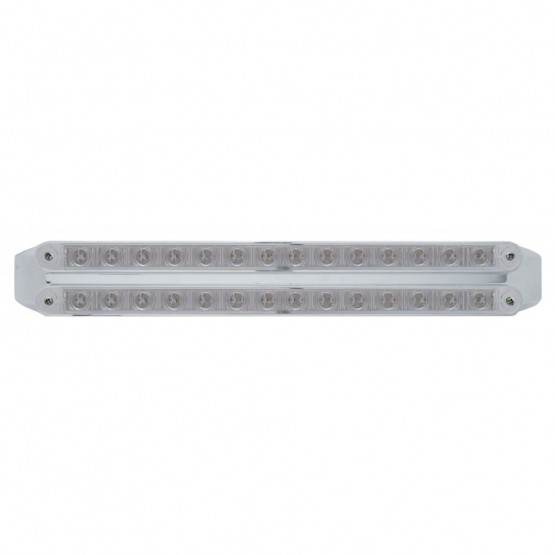 Dual 14 LED 12" Light Bars (Stop, Turn & Tail) - Red LED/Clear Lens