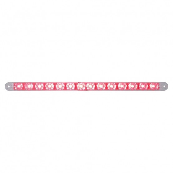 14 LED 12" Light Bar (Stop, Turn & Tail) - Red LED/Clear Lens