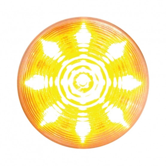 9 LED 2" Round Beehive Light (Clearance/Marker) - Amber LED/Clear Lens