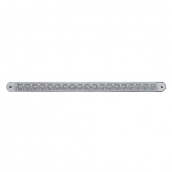 19 LED 12" Reflector Light Bar With Bezel (Stop, Turn & Tail) - Red LED/Clear Lens