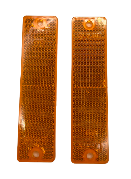 40133-5 Amber Mini Stick-On / Screw-Mount Rectangular Reflectors