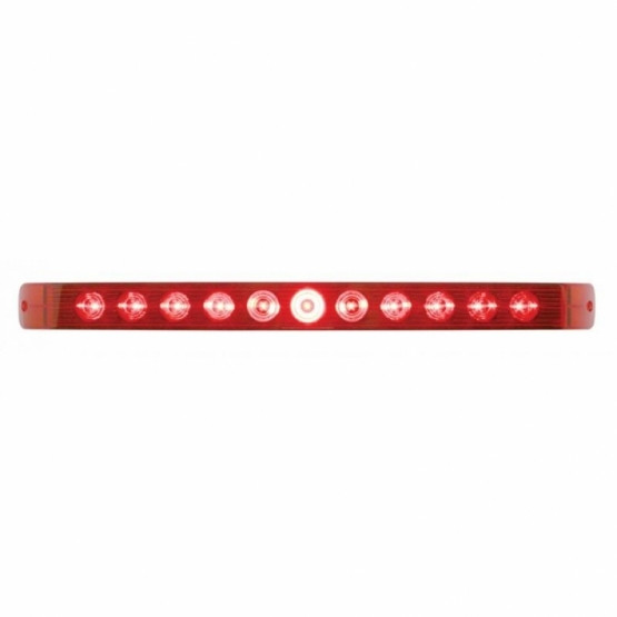 11 LED 17" Light Bar Only (Stop, Turn & Tail) - Red LED/Red Lens
