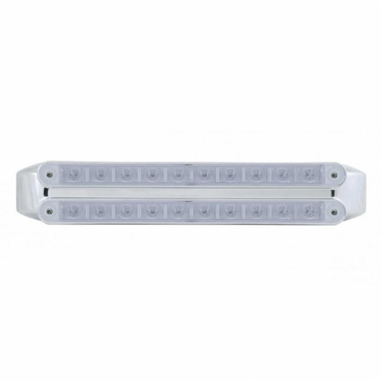 Dual 10 LED 9" Light Bars - Amber & Red LED/Clear Lens
