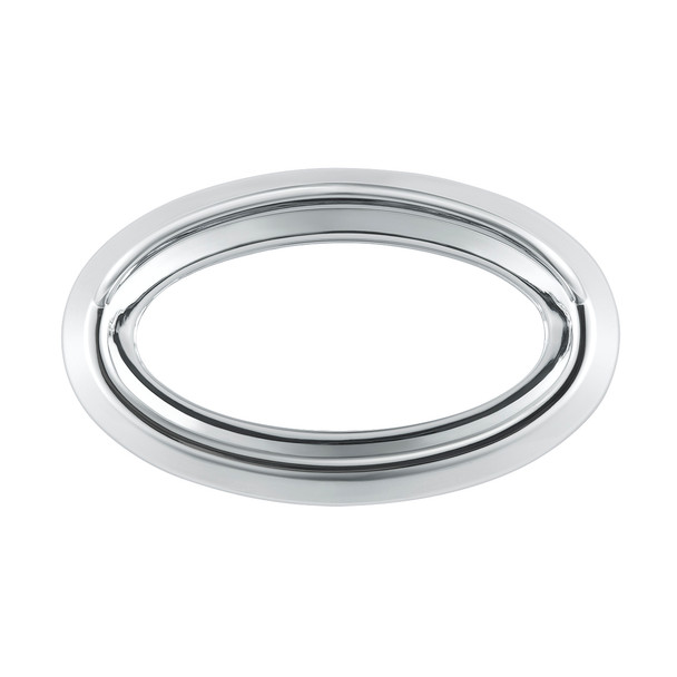 20593-UP CHROME BEZEL FOR 1-3/4" X 3/4" PETERBILT GLOVE BOX EMBLEM