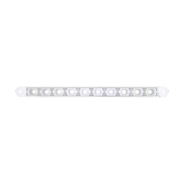 10 LED 9" Dual Function Light Bar - White LED/Clear Lens