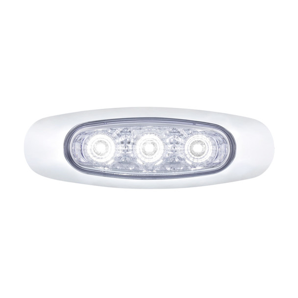 5 LED Reflector Light (Auxiliary/Utility) With Side Ditch Light -White LED/Clear Lens (Bulk)
