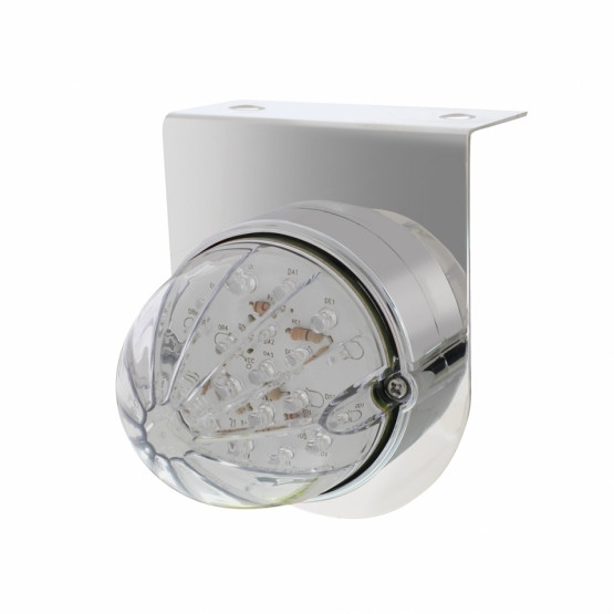 Stainless Light Bracket With 19 LED Bullet Style Grakon 1000 Light - Amber LED/Clear Lens