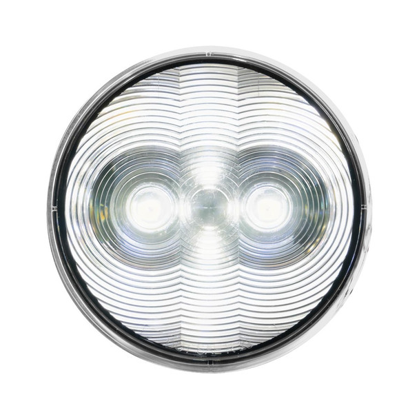 6 LED 4" Round Light (Back-Up)-White LED/Clear Lens