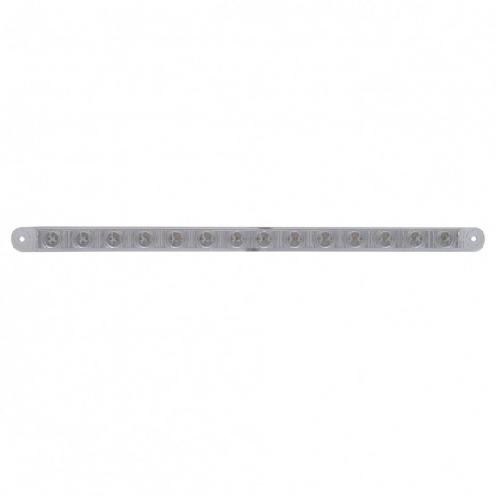 14 LED 12" Sequential Light Bar Only - Red LED/Clear Lens (Bulk)