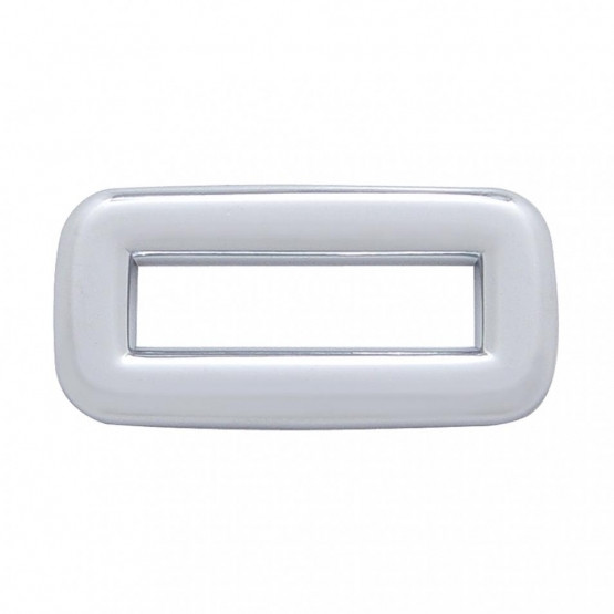 40959-UP CHROME PLASTIC TOGGLE SWITCH LABEL COVER WITHOUT VISOR FOR 2002+ PETERBILT (CARD OF 6)