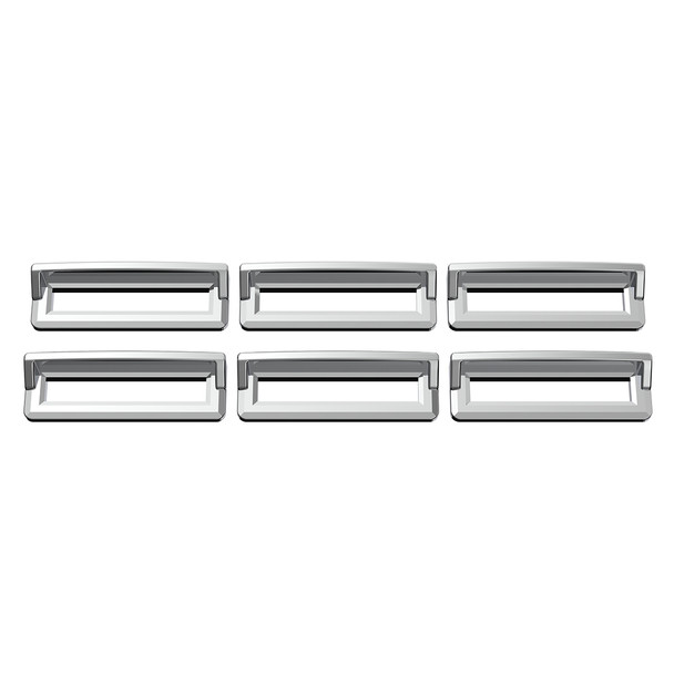 Chrome Plastic Switch Label Covers With Visor For Freightliner Classic/FLD (6-Pack)