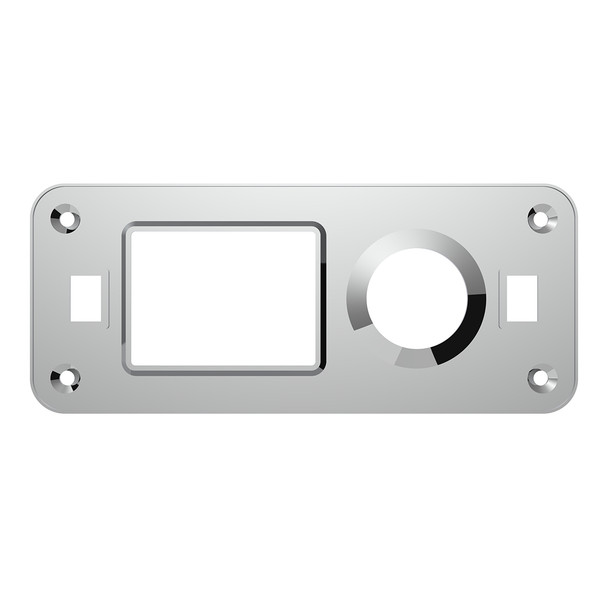 40980-UP CHROME PLASTIC DOME LIGHT COVER WITH SWIVEL LIGHT HOLE FOR PETERBILT 386 (2006-2010) & 387 (1999-2010)