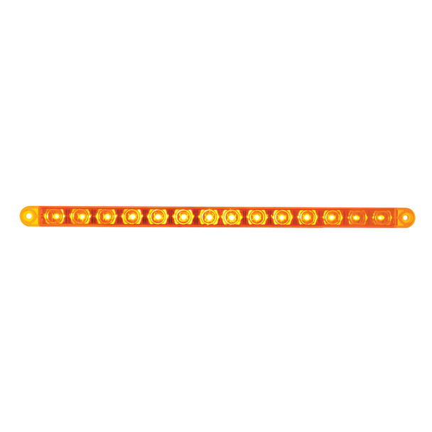 14 LED 12" Turn Signal Light Bar - Amber LED/Amber Lens