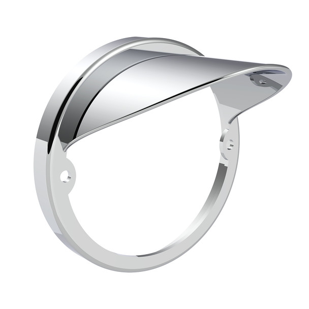 Chrome LED Light Flush Mount Base With Visor (Bulk)