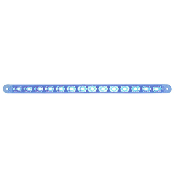 14 LED 12" Auxiliary Strip Light - Blue LED/Clear Lens (Bulk)