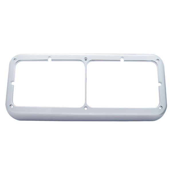 Chrome Plastic Rectangular Dual 4" X 6" Headlight Bezel