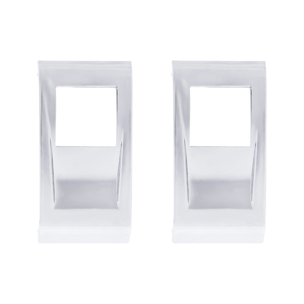 Chrome Plastic Rocker Switch Cover For 2022-2025 Peterbilt 579 (Pair)