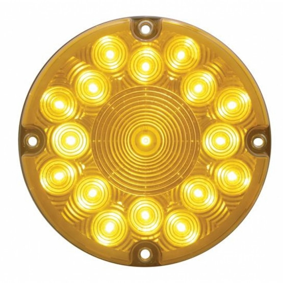 17 LED 7" Turn Signal Light - Amber LED/Amber Lens (Bulk)