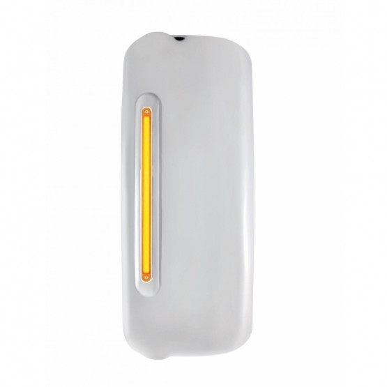 Mirror Cover With 24 Amber LED 12" GloLight For 2005+ Freightliner Century/Columbia- Driver-Amber Lens