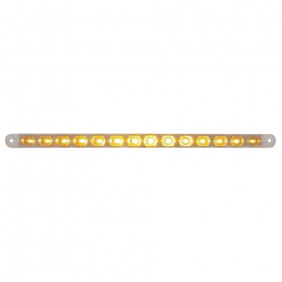 14 LED 12" Turn Signal Light Bar - Amber LED/Clear Lens