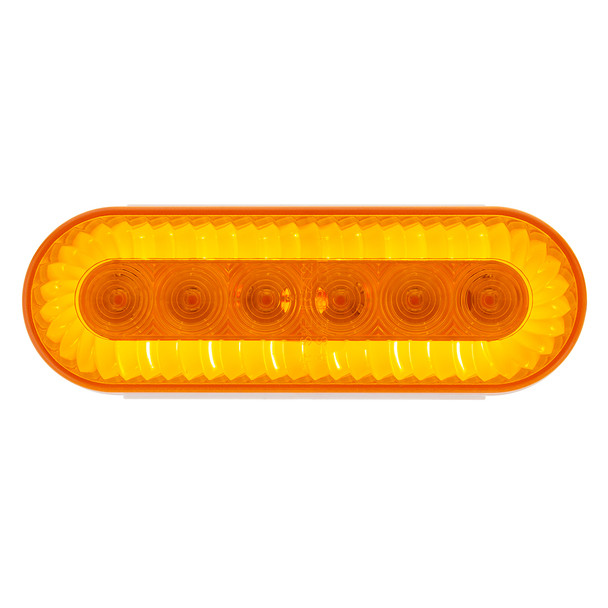 20 LED 6" Oval Turbine Light (Turn Signal) - Amber LED/Amber Lens